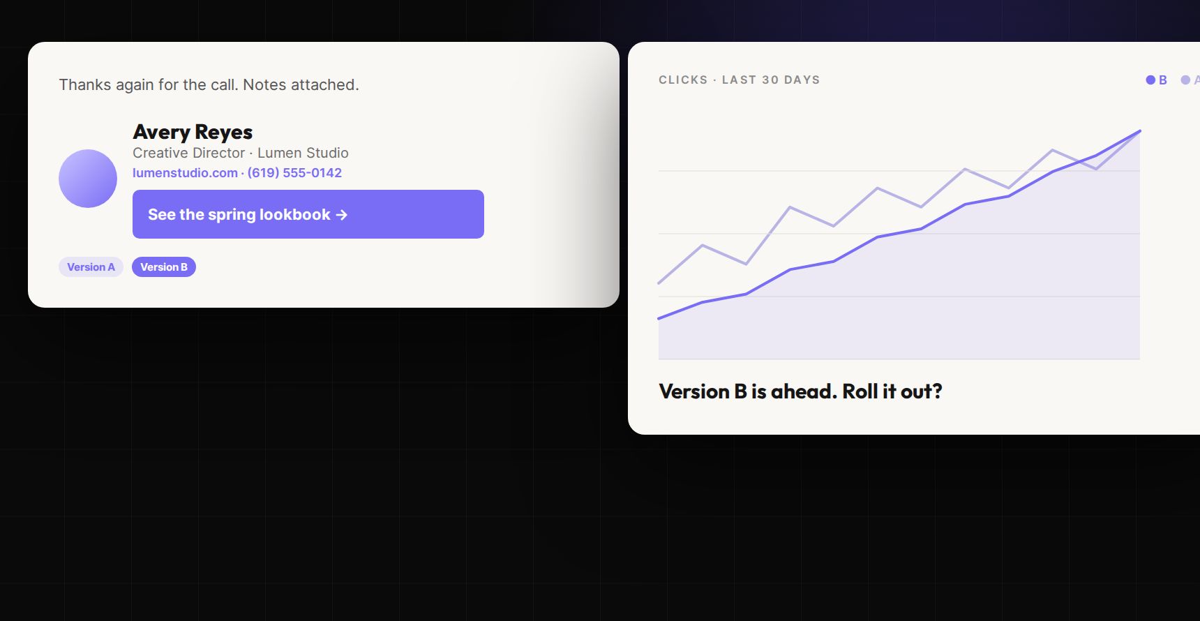 SuperSig.ai: Every email carries your campaign (sample data)