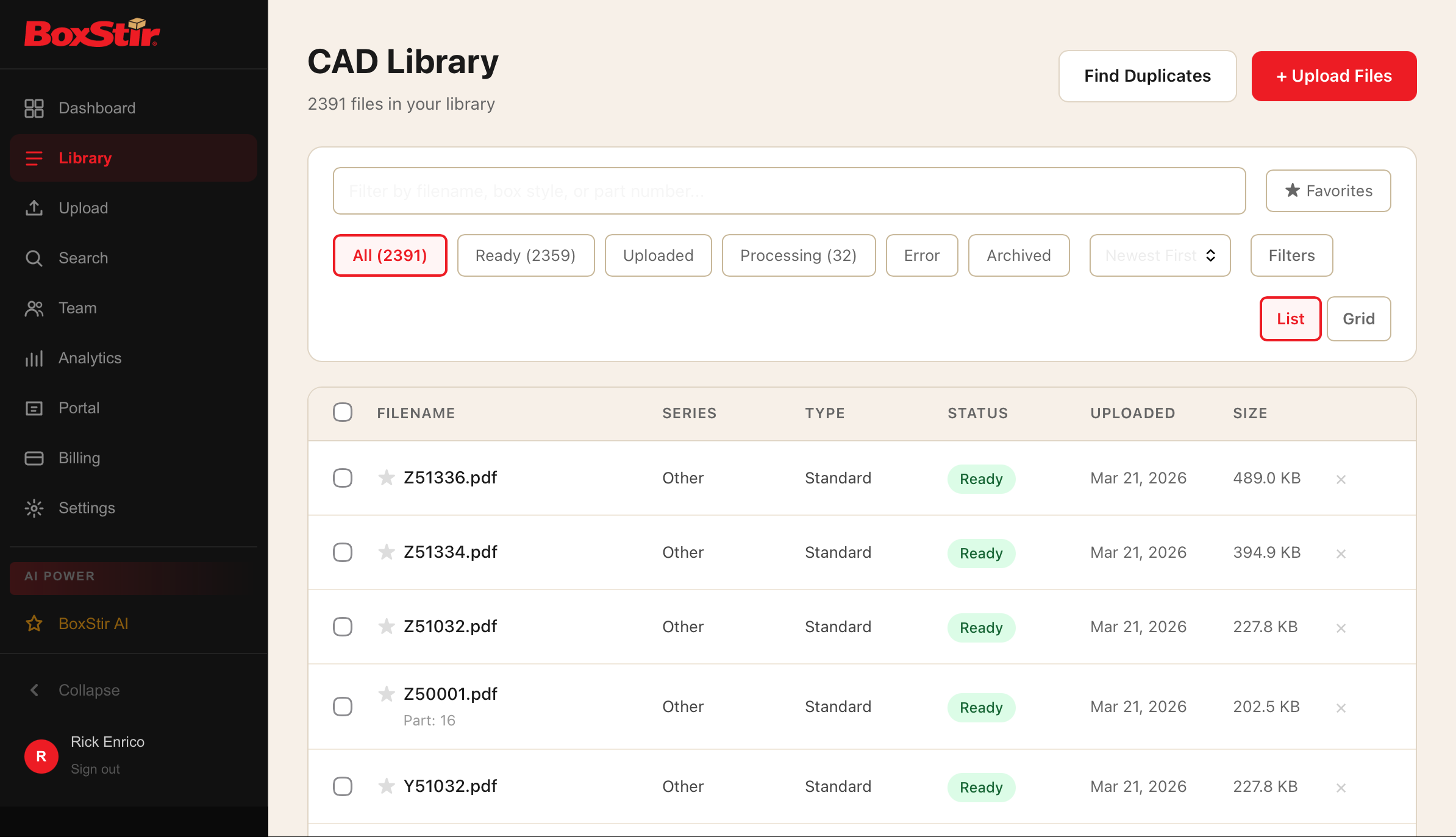 BoxStir CAD Library - 2,391 Indexed Files