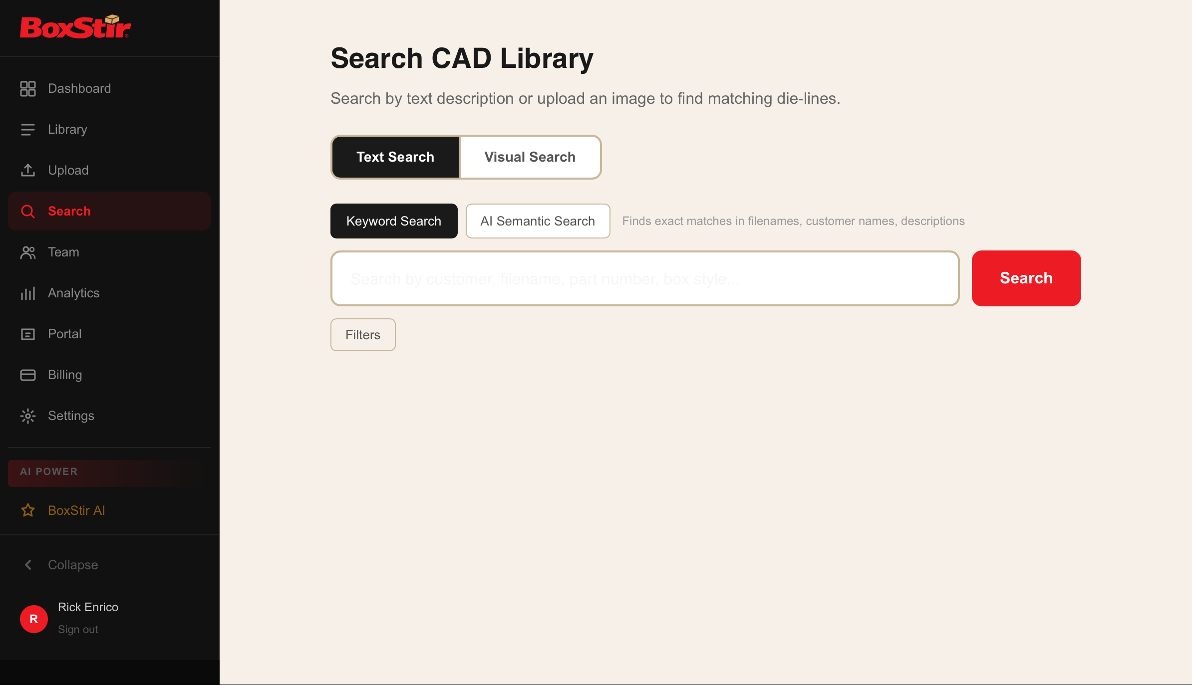 BoxStir AI Search - Text and Visual Search