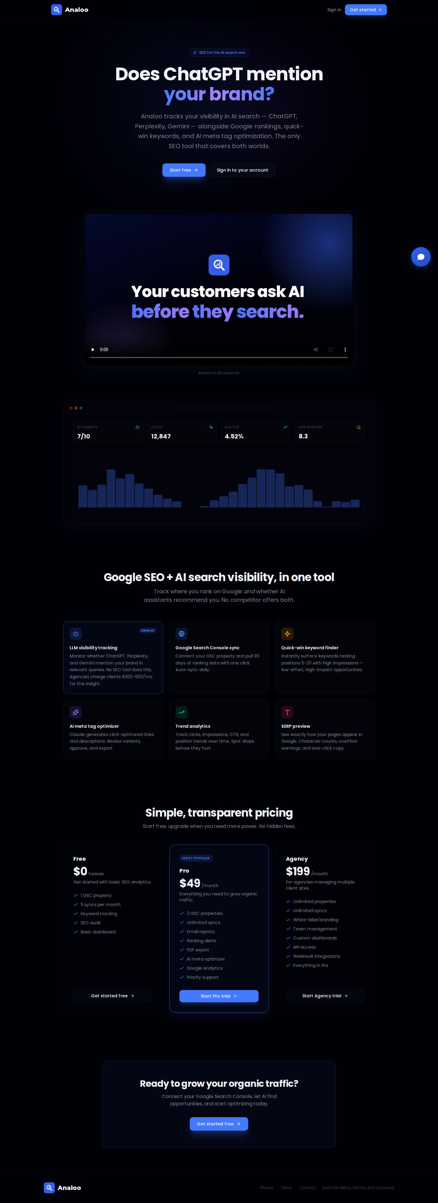 Analoo home page