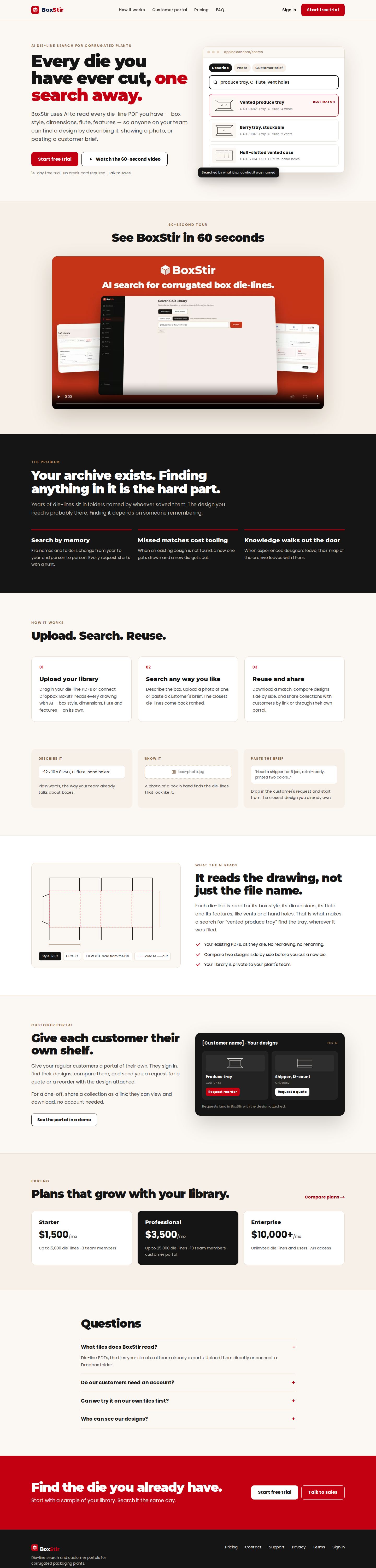 BoxStir home page