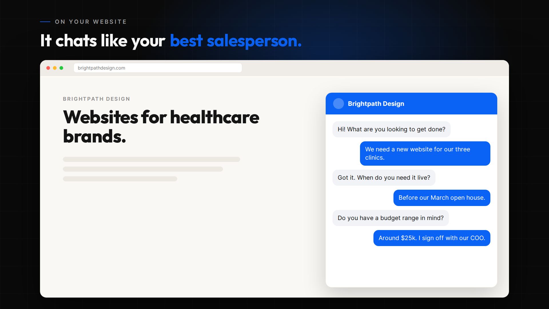 ChatStir.ai product screen (sample data)